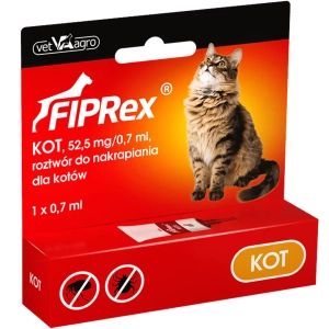Fiprex krople na pchły i kleszcze kot spot-on