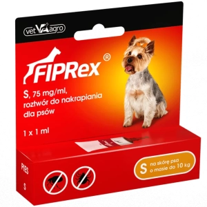 FIPREX S dla psa 2 do 10 kg na pchły i kleszcze 1 pipeta 