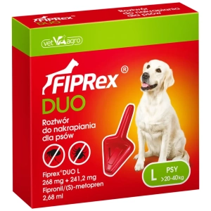 FIPREX Duo L dla psa 20-40 kg na pchły i kleszcze 1 pipeta  