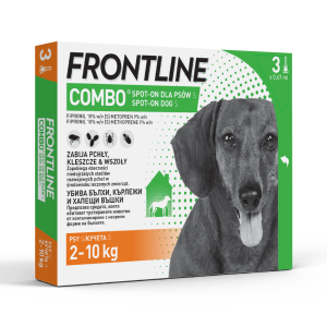 Krople na pasożyty dla psów  Frontline Combo S  2-10 kg 1szt