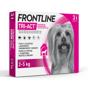 FRONTLINE TRI-ACT®  2-5 kg Ultraszybka* potrójna ochrona przed pasożytami