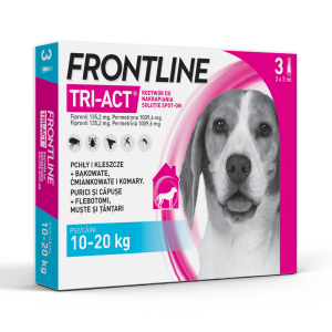 FRONTLINE TRI-ACT®  10-20 kg Ultraszybka* potrójna ochrona przed pasożytami  