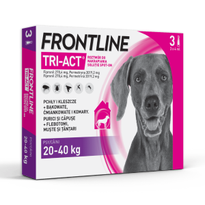 FRONTLINE TRI-ACT®  20-40 kg Ultraszybka* potrójna ochrona przed pasożytami  