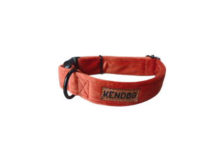 Obroża Kendog dla psa handmade welurowa – Velvet Ginger S