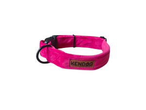 Obroża Kendog dla psa handmade welurowa – Velvet Fuchsia S 