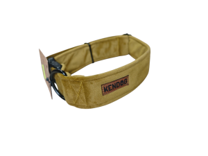 Obroża Kendog dla psa handmade welurowa 4 cm– Velvet Olive M 