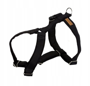 Szelki welurowe dla psa guard handmade – Velvet Black M 
