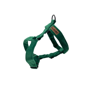 Szelki welurowe dla psa guard handmade – Velvet Green S 