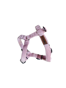 Szelki welurowe dla psa guard handmade – Velvet Pink XS 
