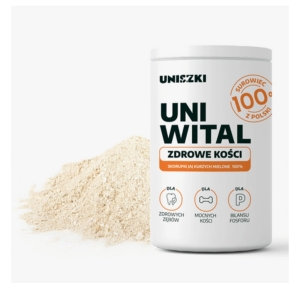 Uniszki Uniwital Zdrowe Kości 400g Suplement Dla Psa Mielone Skorupki Jaj Kurzych